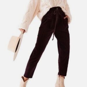 Free People Margate Corduroy Paperbag Trousers Size Small